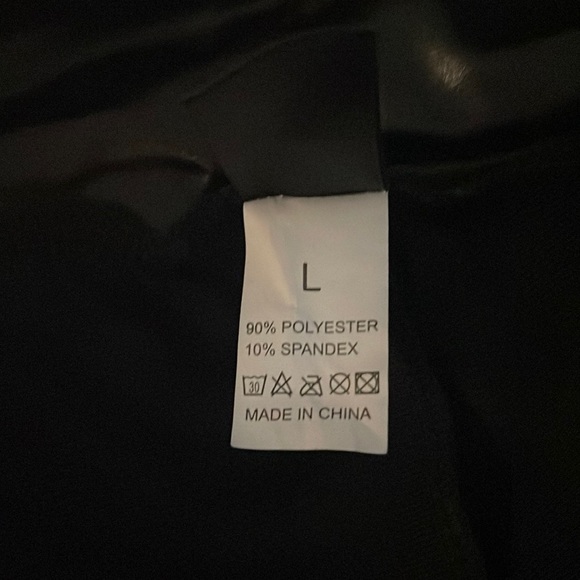 Black Faux Leather Leggings Size L - Picture 5 of 5